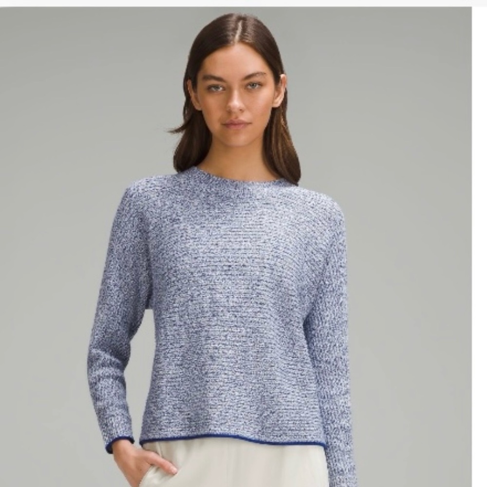 Lululemon silk blend crew sweater.